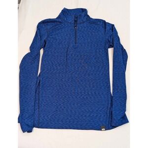 REI Co Op Womens Medium Blue Quarter Zip Athletic Pullover Stretch